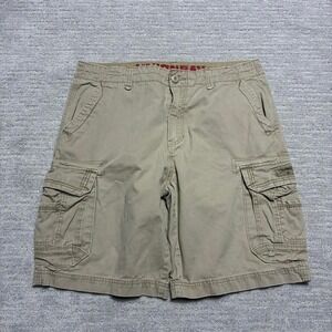 Union bay y2k 2000s long and baggy relaxed fit khaki skater cargo shorts